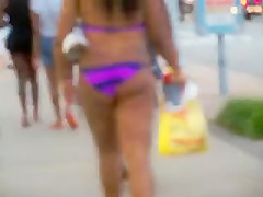 Chubby Black Beach Butt slut in Bikinni