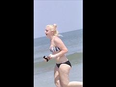 candid running playful beach teen tit and ass voyeur