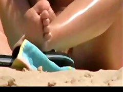 Nude Girl Taking Sun on French Beach by TROC