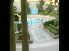 Big beautiful booty at Vegas pool