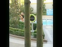 Big beautiful booty at Vegas pool