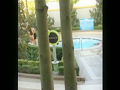 Big beautiful booty at Vegas pool