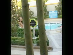Big beautiful booty at Vegas pool