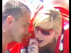 Nude Beach - Lovely Blond Oiled Up & Fucked