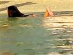 Ooops, Hot Hawaiian girl wedgie after surfing in Honolulu.