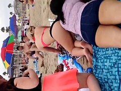 Blonde bikini ass