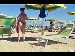 hot milf big butt on beach 2015