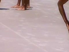 candid two hot sexy asians beach crotch shot 149, nice ass