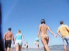 Nice Ass Walking on the Beach