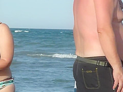 chubby mom spied on the beach