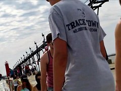 Candid Beach Bikini Butt Ass West Michigan Booty OMG