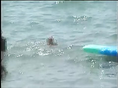 Sexy Beach girl in a thong
