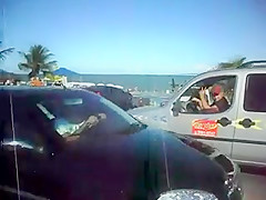 Filming a Brazilian Girl in Porto Seguro Beach.