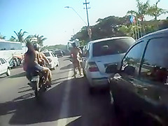 Filming a Brazilian Girl in Porto Seguro Beach.