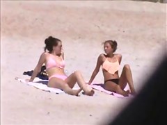 two hot beach babes crotch shot big tits 197