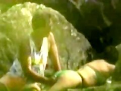 girl gets fingered from behind will she is sunning