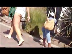 HB voyeured ass cheeks one