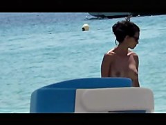 Btb 03 372m Incredible spanish brunette topless beach ibiza