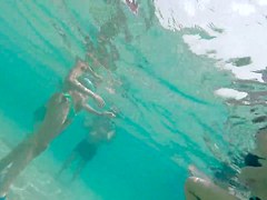 Italian teen thong gopro underwater