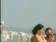 2 friends get naughty on the beach