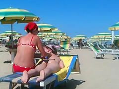 Ass massage on the beach