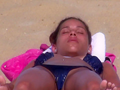 Latina Bikini Camel Toe Showoff