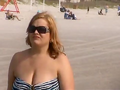 candid milf jiggly jugs at the beach 41