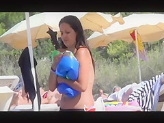 Btb 03 371m Incredible spanish brunette topless beach ibiza