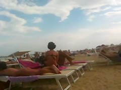 Perfect tan ass on the beach
