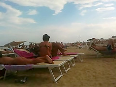 Perfect tan ass on the beach