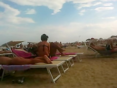 Perfect tan ass on the beach