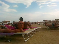 Perfect tan ass on the beach