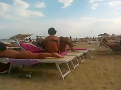 Perfect tan ass on the beach