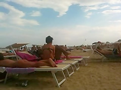 Perfect tan ass on the beach
