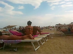 Perfect tan ass on the beach