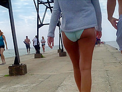 Candid Beach Bikini Ass Butt West Michigan Booty Like That