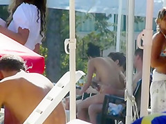 Swimming pool - topless girl