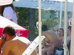 Swimming pool - topless girl