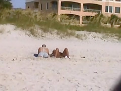 spy beach cameltoe168, tampon string coming out