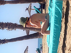 voyeur look at the beach