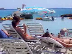 Horny tits - beach voyeur