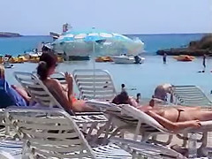 Horny tits - beach voyeur