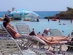 Horny tits - beach voyeur