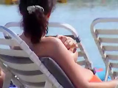 Horny tits - beach voyeur