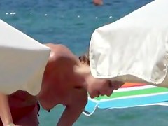 incredible blond topless and pussy ibiza beach
