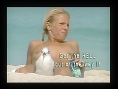 Voyeur TROC Spying Flatchest Beauty on Beach
