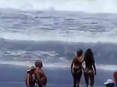 Hot Lesbian Asses on the Beach