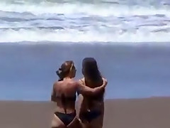 Hot Lesbian Asses on the Beach