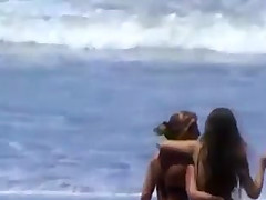 Hot Lesbian Asses on the Beach