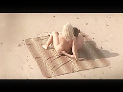 Voyeur on public beach. Hot young couple sex1